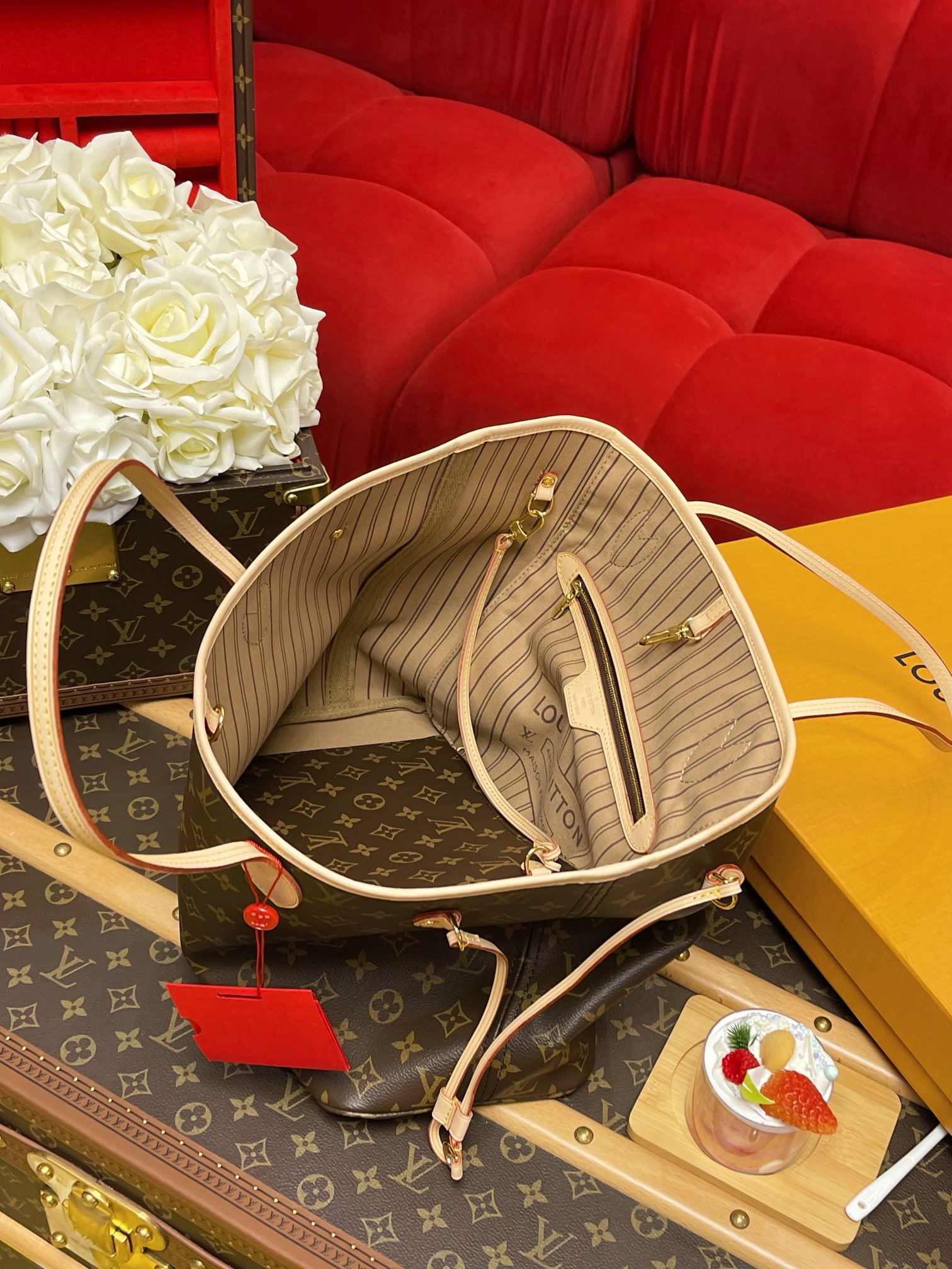 Replica Louis Vuitton Monogram Neverfull Pm/Mm/Gm M40995 - Image 4