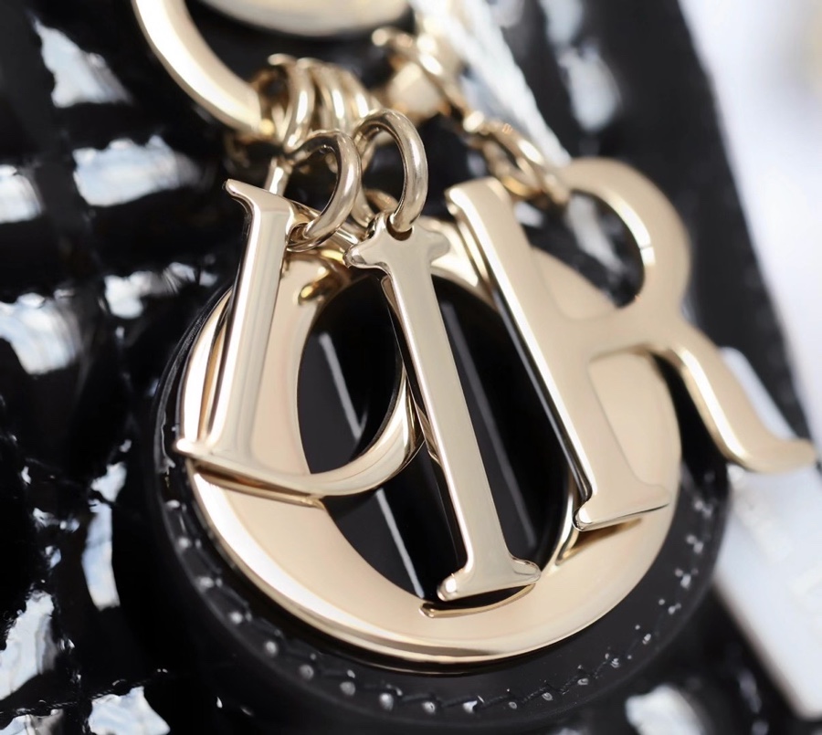 Replica Dior Mini Lady Dior Bag Black Patent Cannage Calfskin M0565Pwrt_M900A - Image 3