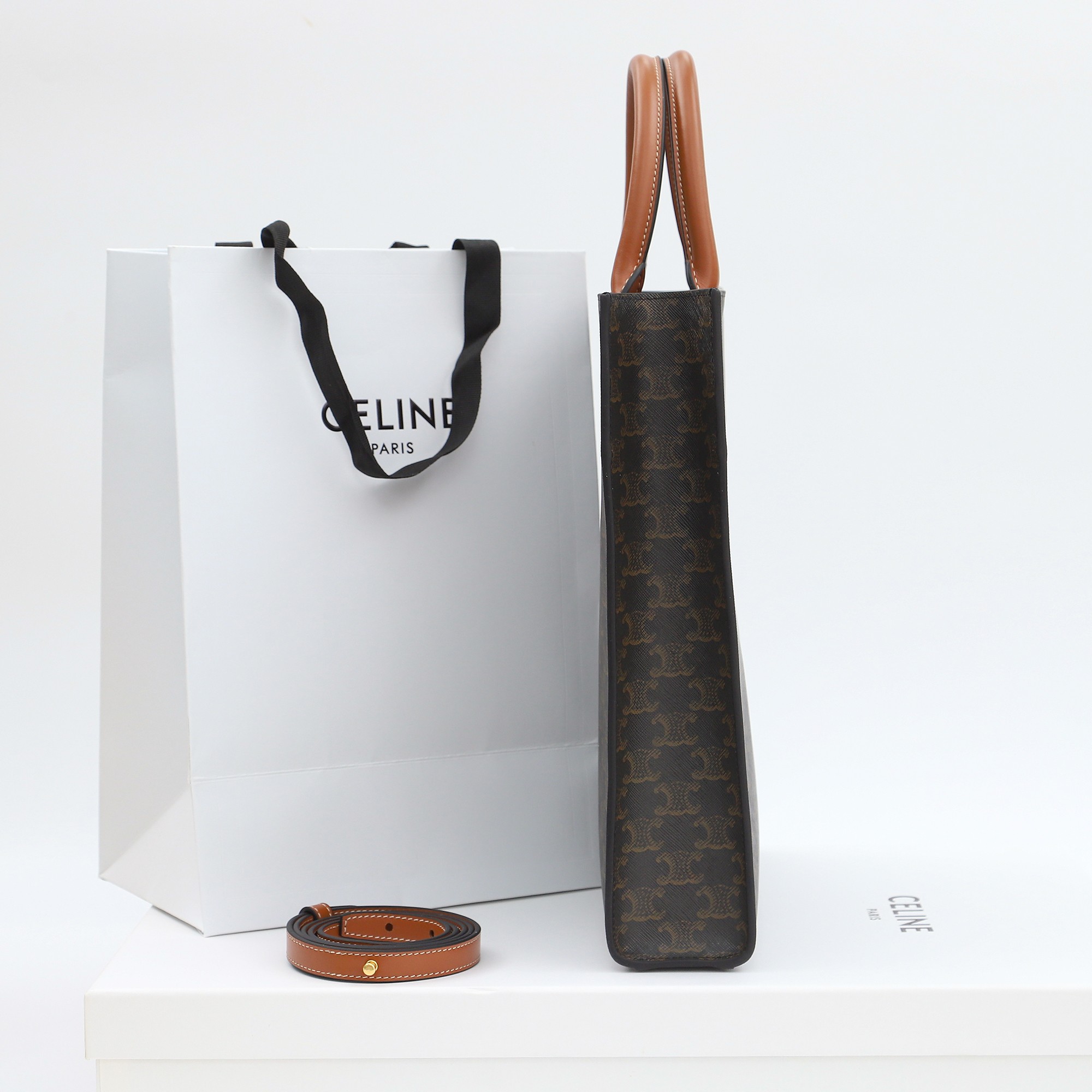 Replica Celine Small Cabas Vertical In Triomphe Canvas - Image 6