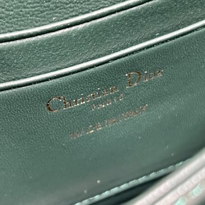Alternative view of Replica Dior Miss Mini Bag Rose Pine Green Patent Cannage Calfskin
