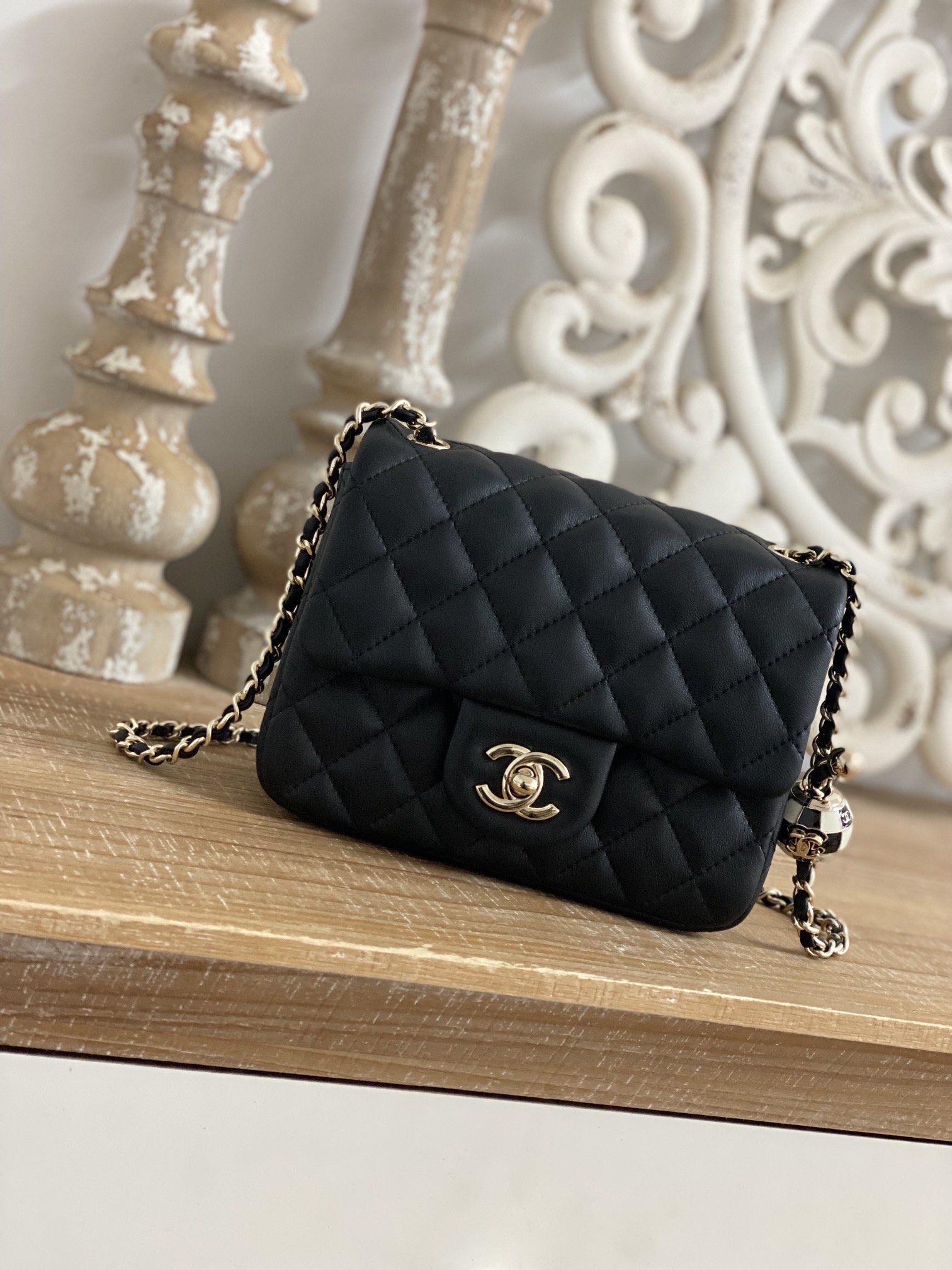 Replica Chanel Cf Mini 1786 Black