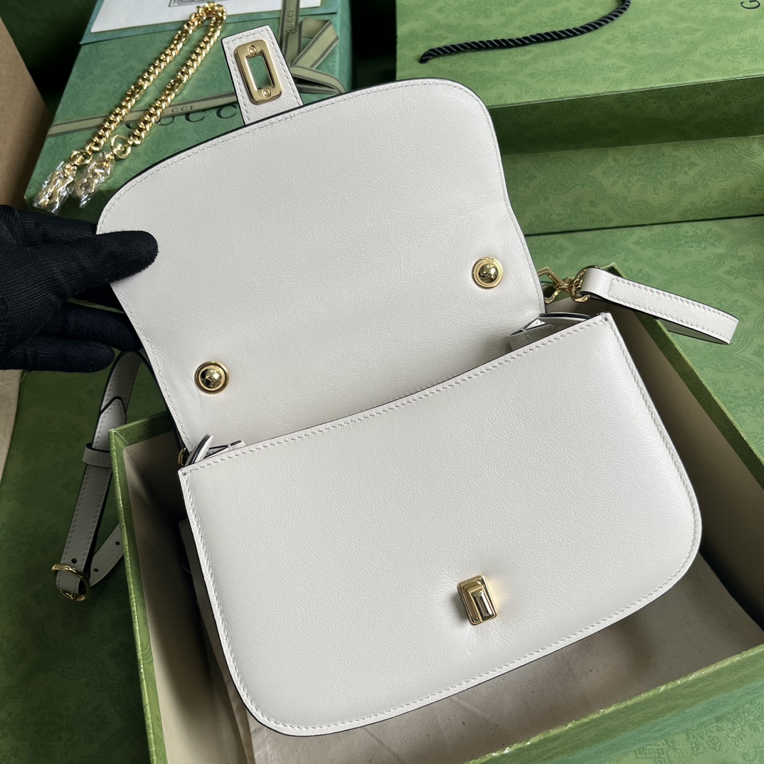 Replica Gucci Blondie Top-Handle Bag White 735101 - Image 9