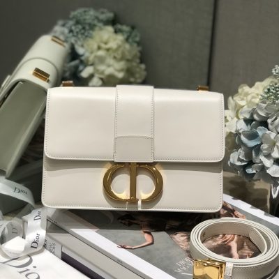 Replica Dior30 Montaigne Bag Latte Box Calfskin