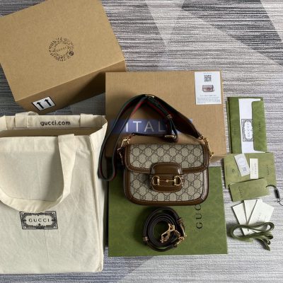 Alternative view of Replica Gucci Horsebit Min Brown 658574