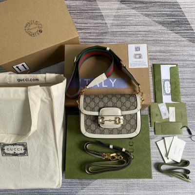 Alternative view of Replica Gucci Horsebit Min White 658574