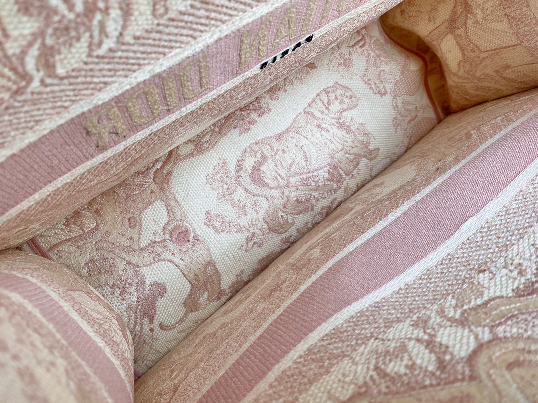 Replica Dior Book Tote Medium Pink Toile De Jouy Embroidery M1286Ztdt_M956 - Image 3