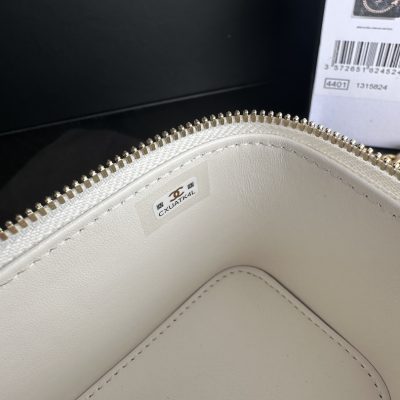 Alternative view of Replica Chanel Clutch With Chain Grained Calfskin & Gold-Tone Metal White Ap3203