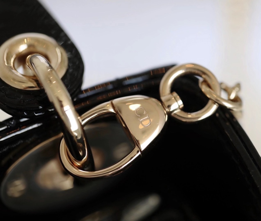 Replica Dior Mini Lady Dior Bag Black Patent Cannage Calfskin M0565Pwrt_M900A - Image 7