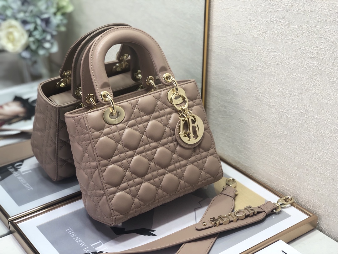 Replica Dior Medium Lady Dior Bag Cherry Rose Des Vents Patent Cannage Calfskin M0565Owcb_M49P - Image 9