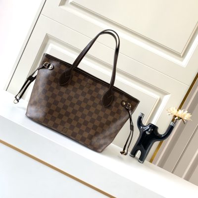 Replica Louis Vuitton Damier Ebene Neverfull Red Pm/Mm/Gm M41603