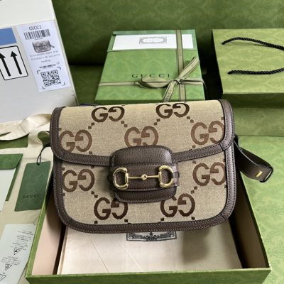 Replica Gucci Horsebit 1955 Shoulder Bag 602204 Brown With Brown Leather