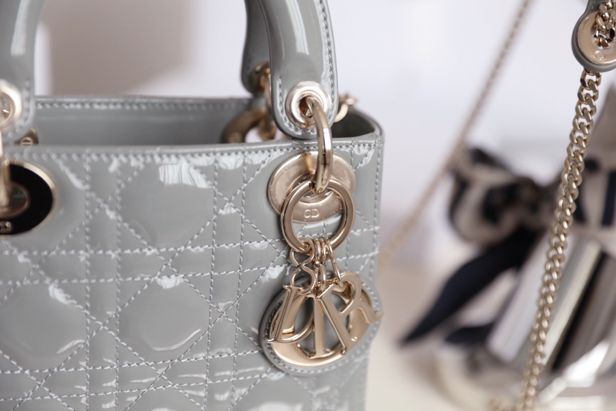 Replica Dior Mini Lady Dior Bag Cloud Blue Patent Cannage Calfskin M0505Owcb_M81B - Image 6