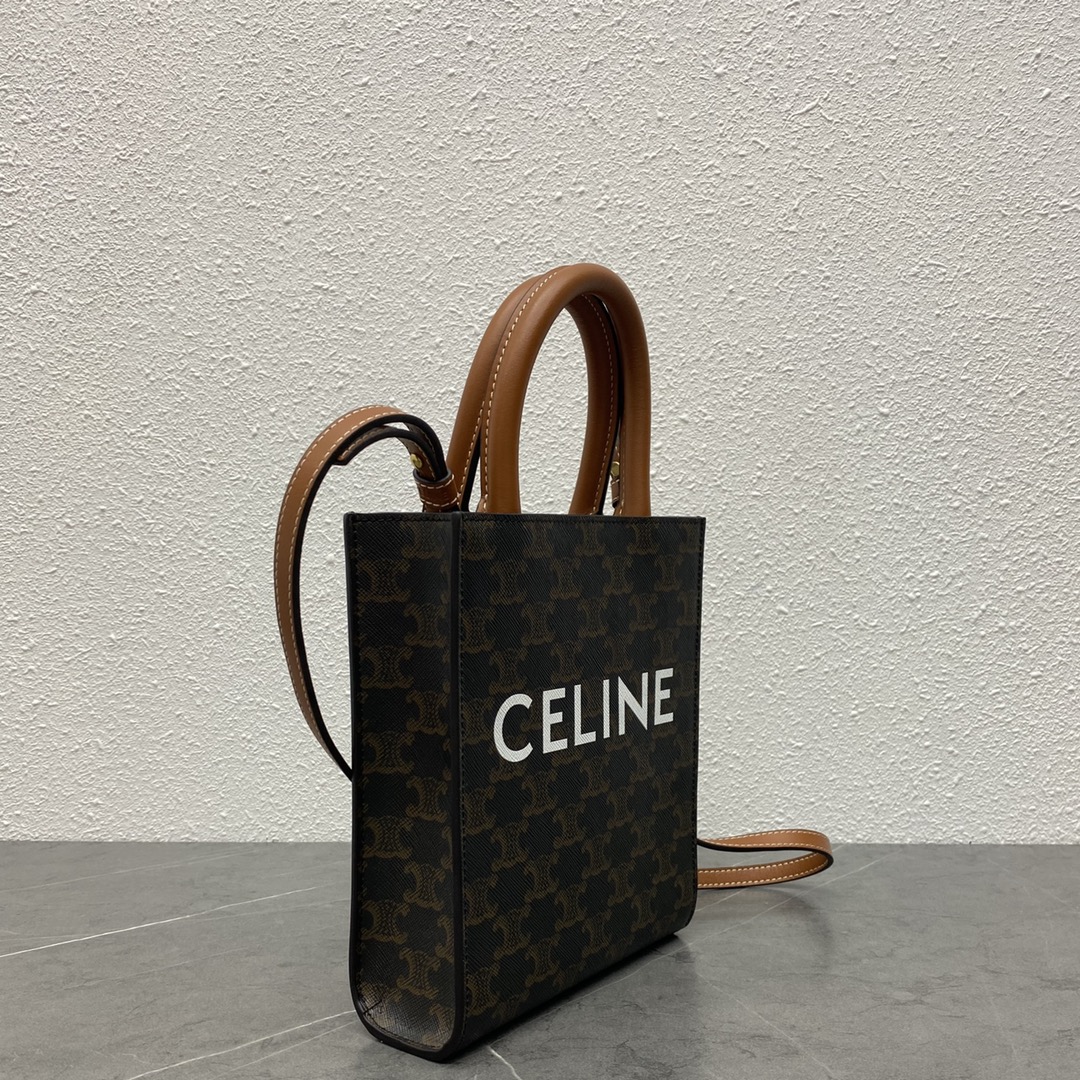 Replica Celine Triomphe Mini Tote Black 194372Bzk.04Lu - Image 5