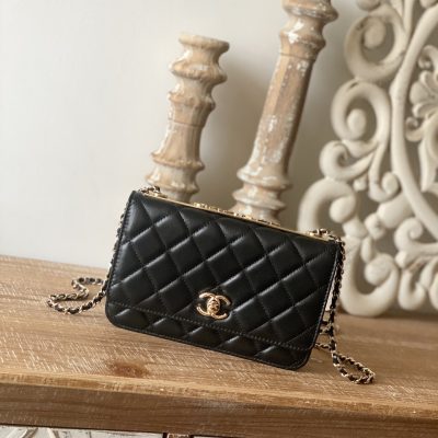 Replica Chanel Wallet On Chain Black Ap1450
