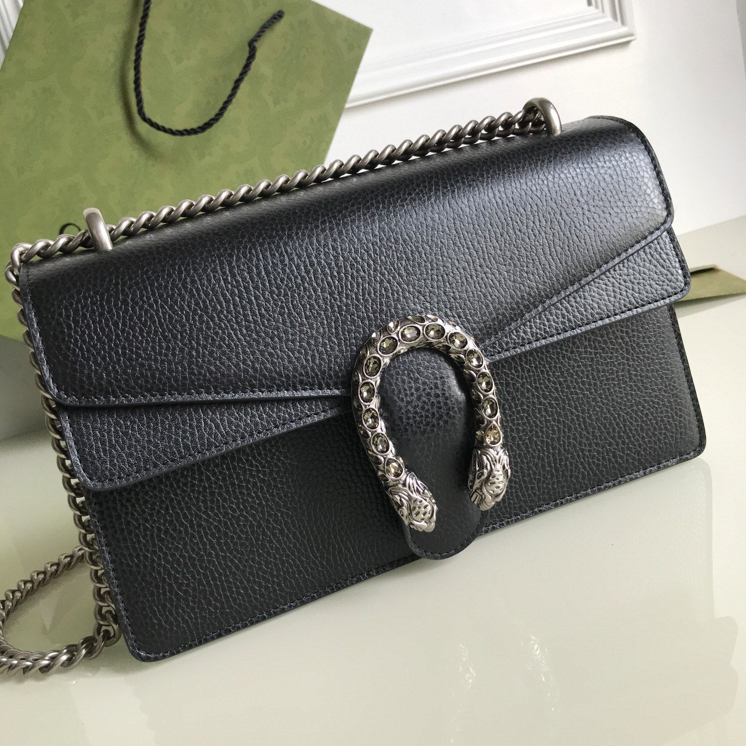 Replica Gucci Dionysus Small Shoulder Bag Black 400249 - Image 7
