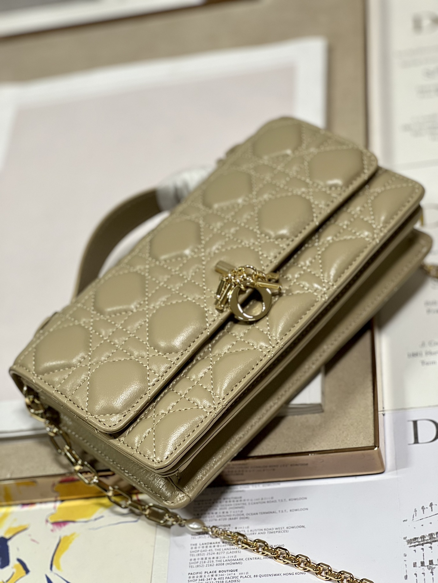 Replica Dior Miss Mini Bag Apricot Cannage Lambskin - Image 3