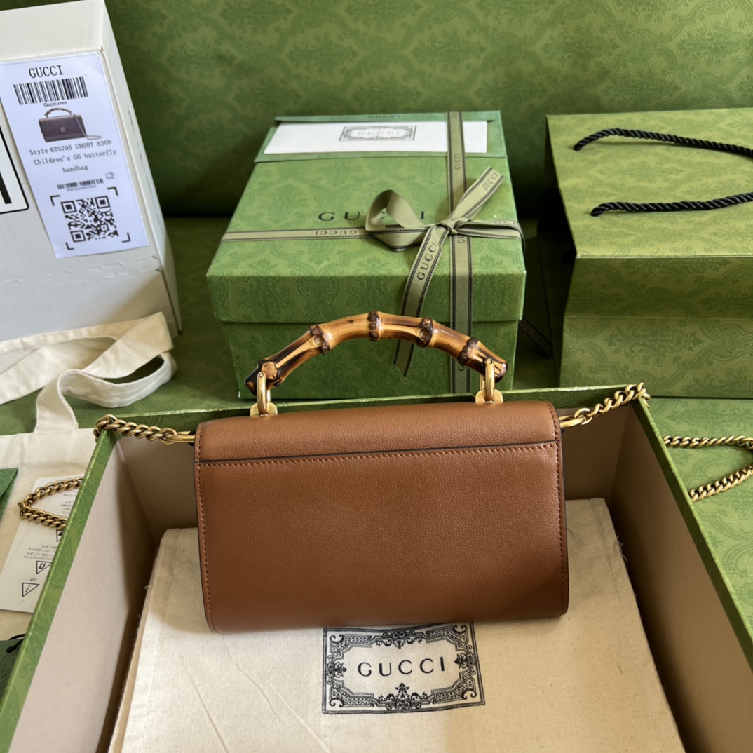 Replica Gucci Gg Small Top Handle Bag With Bamboo 675794 - Image 6