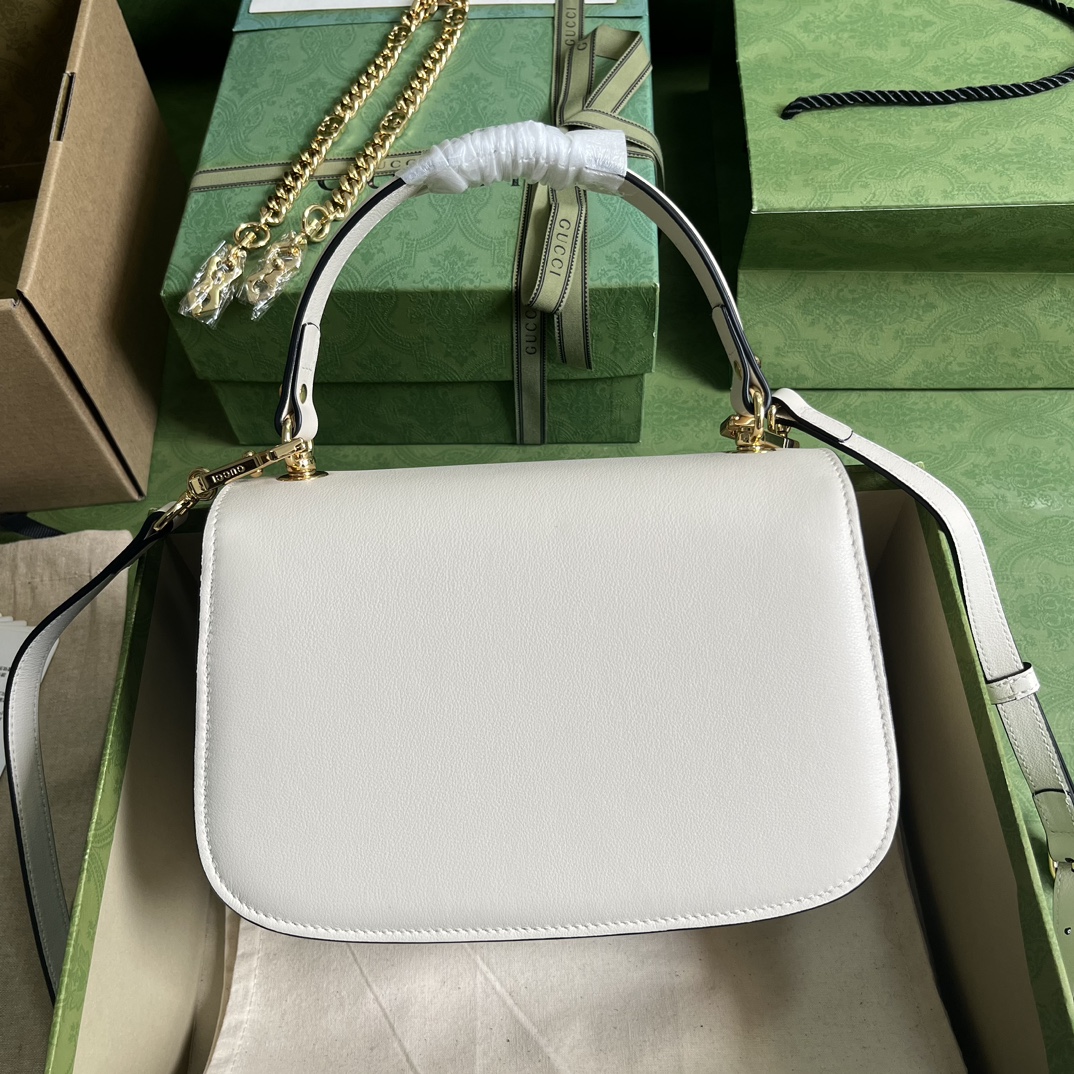 Replica Gucci Blondie Top-Handle Bag White 735101 - Image 7