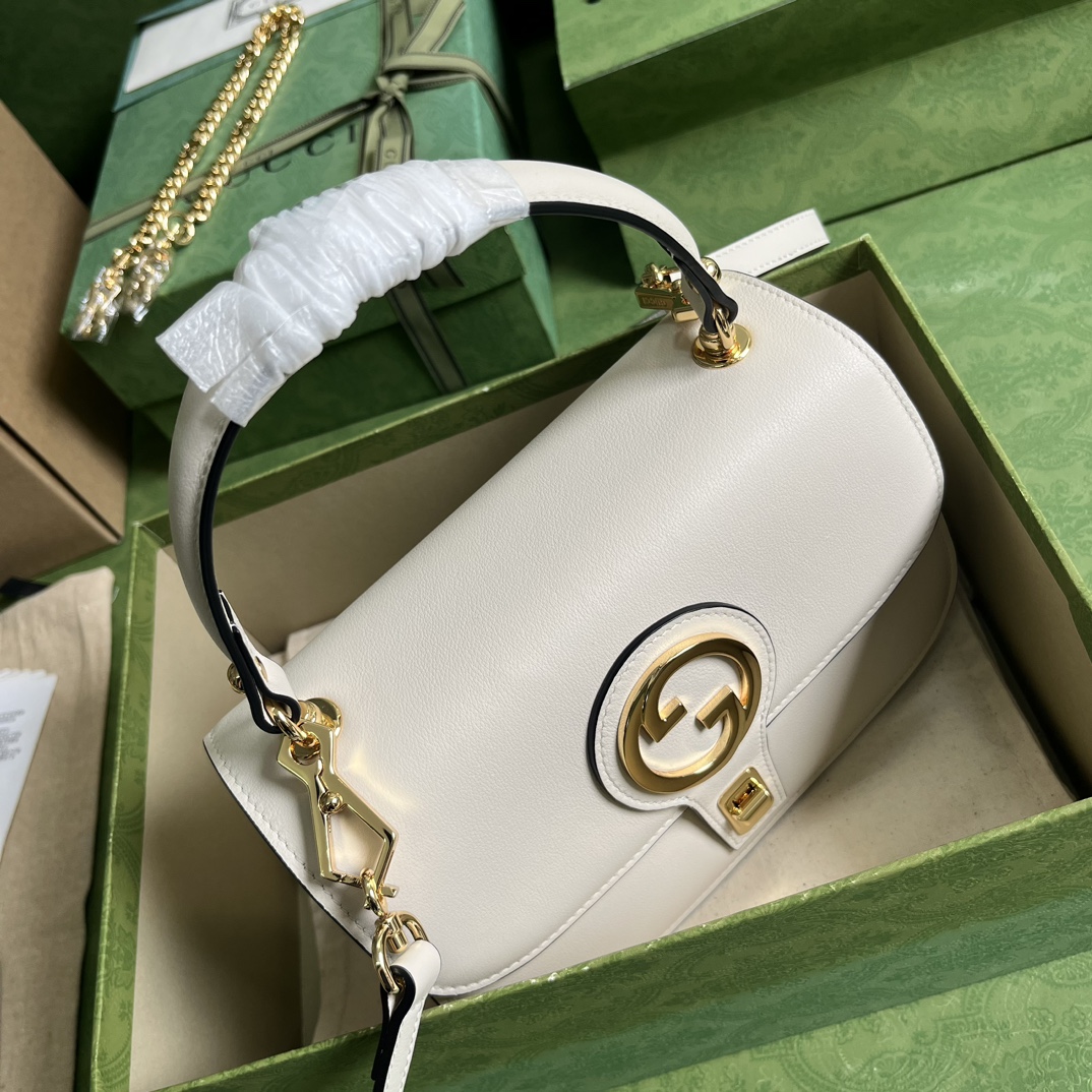 Replica Gucci Blondie Top-Handle Bag White 735101 - Image 3