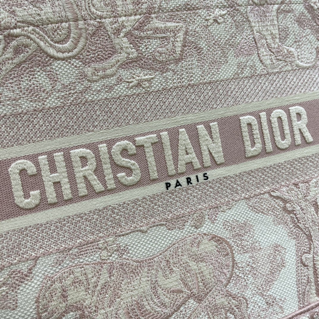 Replica Dior Book Tote Medium Pink Toile De Jouy Embroidery M1296Ztdt_M956 - Image 8