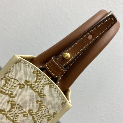 Alternative view of Replica Celine Triomphe Mini Tote White 194372Bzk.01Bc