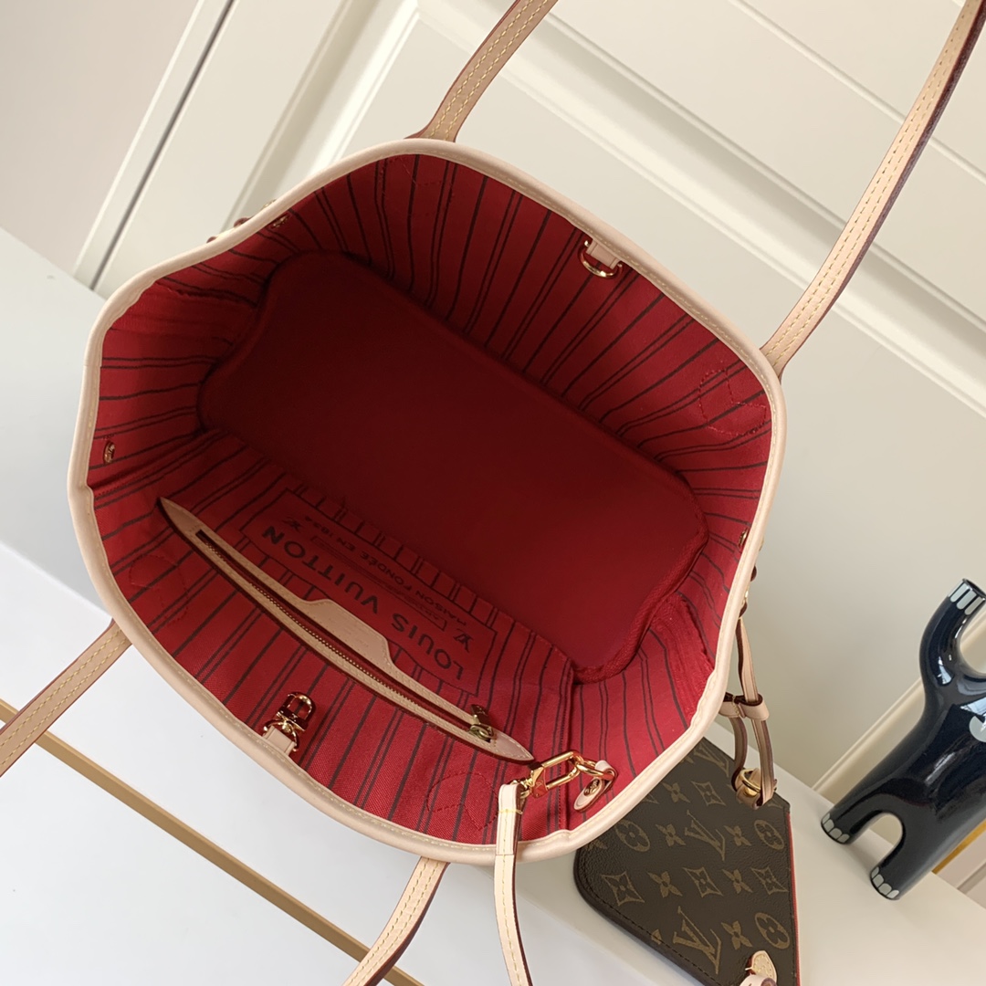Replica Louis Vuitton Monogram Neverfull Red Pm/Mm/Gm M41000 - Image 8
