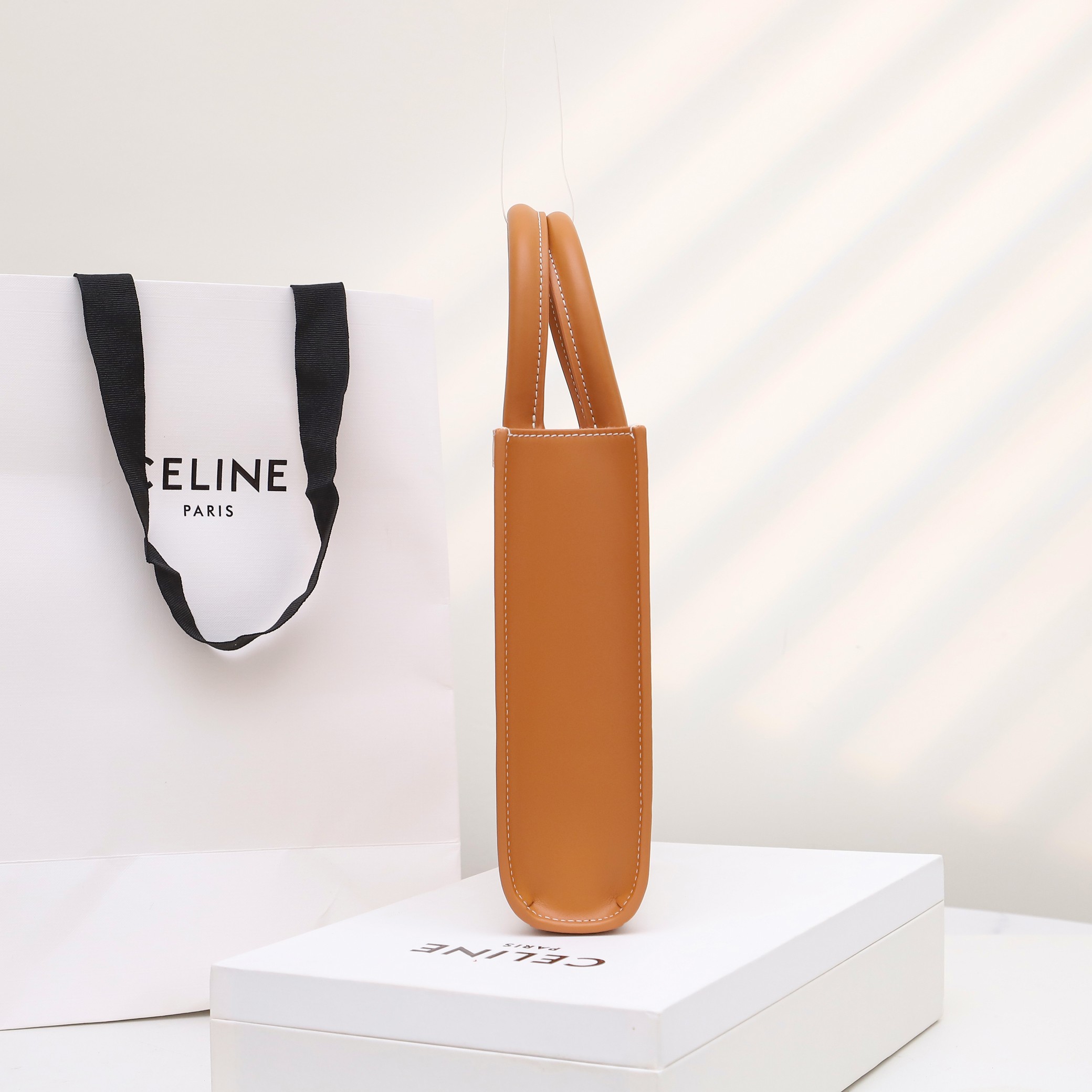 Replica Celine Mini Vertical Cabas Celine In Textile With Celine Print And Calfskin - Image 6