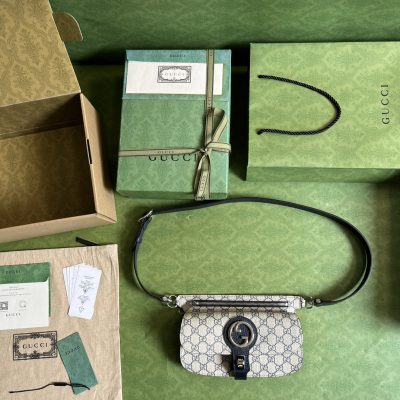 Alternative view of Replica Gucci Blondie Belt Bag Gg Supreme Canvas Grey 718154