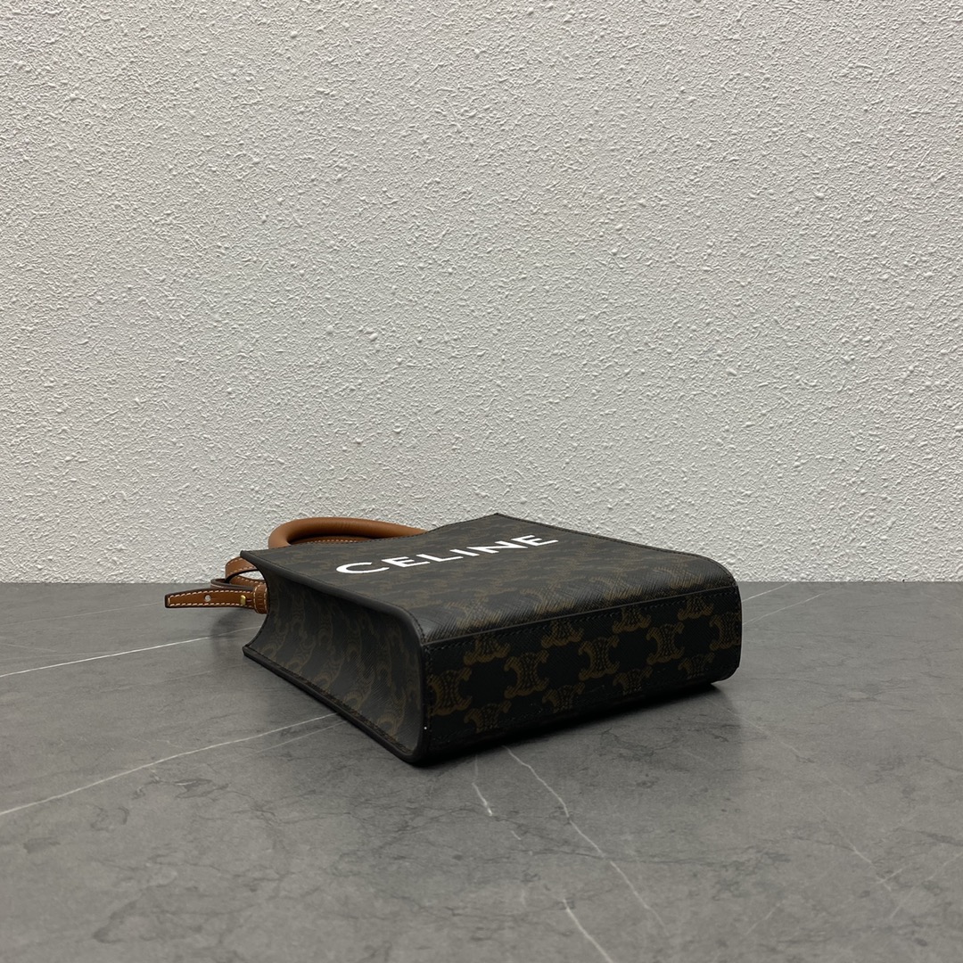 Replica Celine Triomphe Mini Tote Black 194372Bzk.04Lu - Image 8