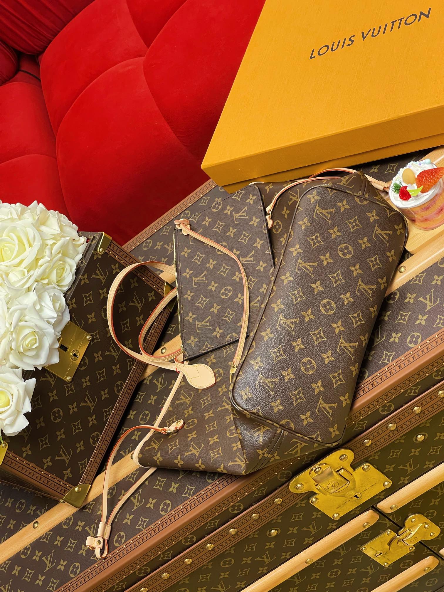Replica Louis Vuitton Monogram Neverfull Pm/Mm/Gm M40995 - Image 5