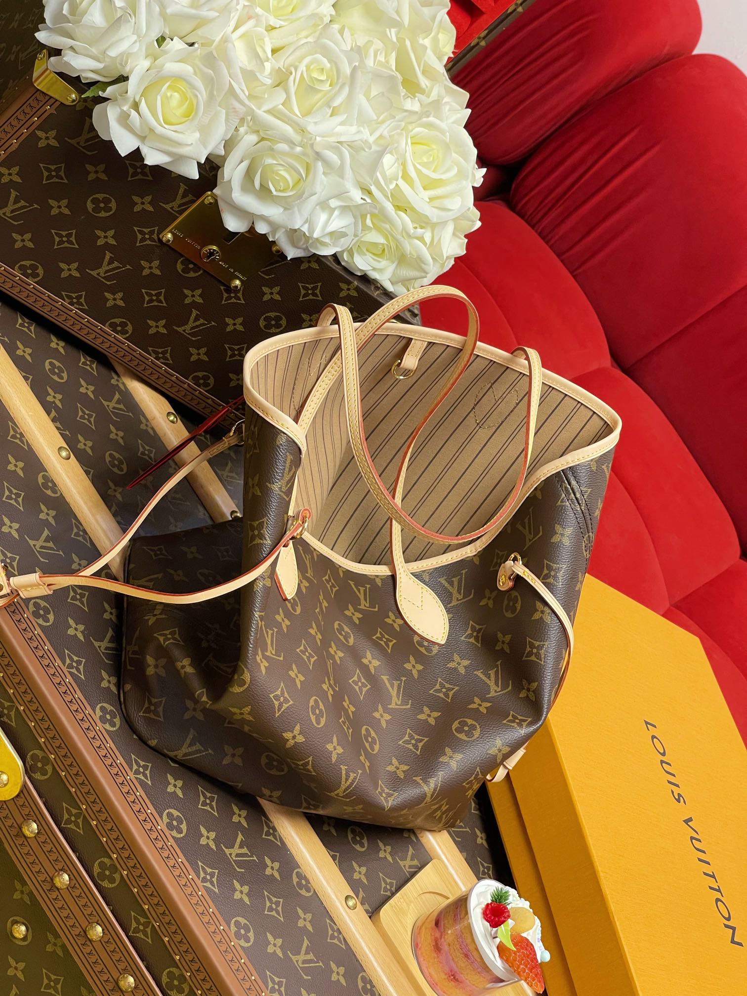 Replica Louis Vuitton Monogram Neverfull Pm/Mm/Gm M40995 - Image 3