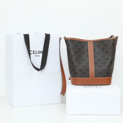 Replica Celine Medium Bucket In Triomphe