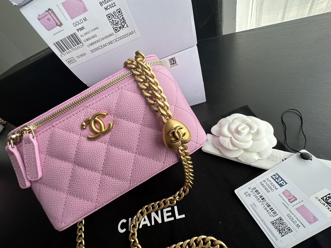 Replica Chanel Classic Wallet On Chain Pink Ap0250 - Image 6