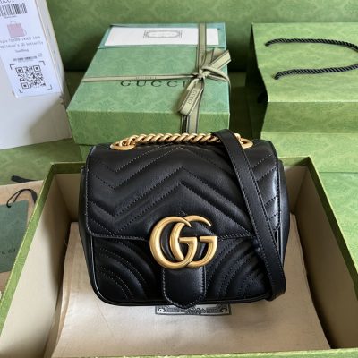 Replica Gucci Marmont Gg Black 739682