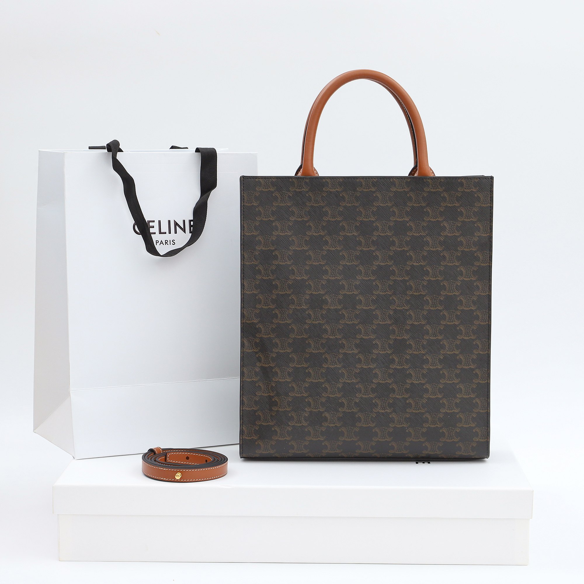 Replica Celine Small Cabas Vertical In Triomphe Canvas - Image 8