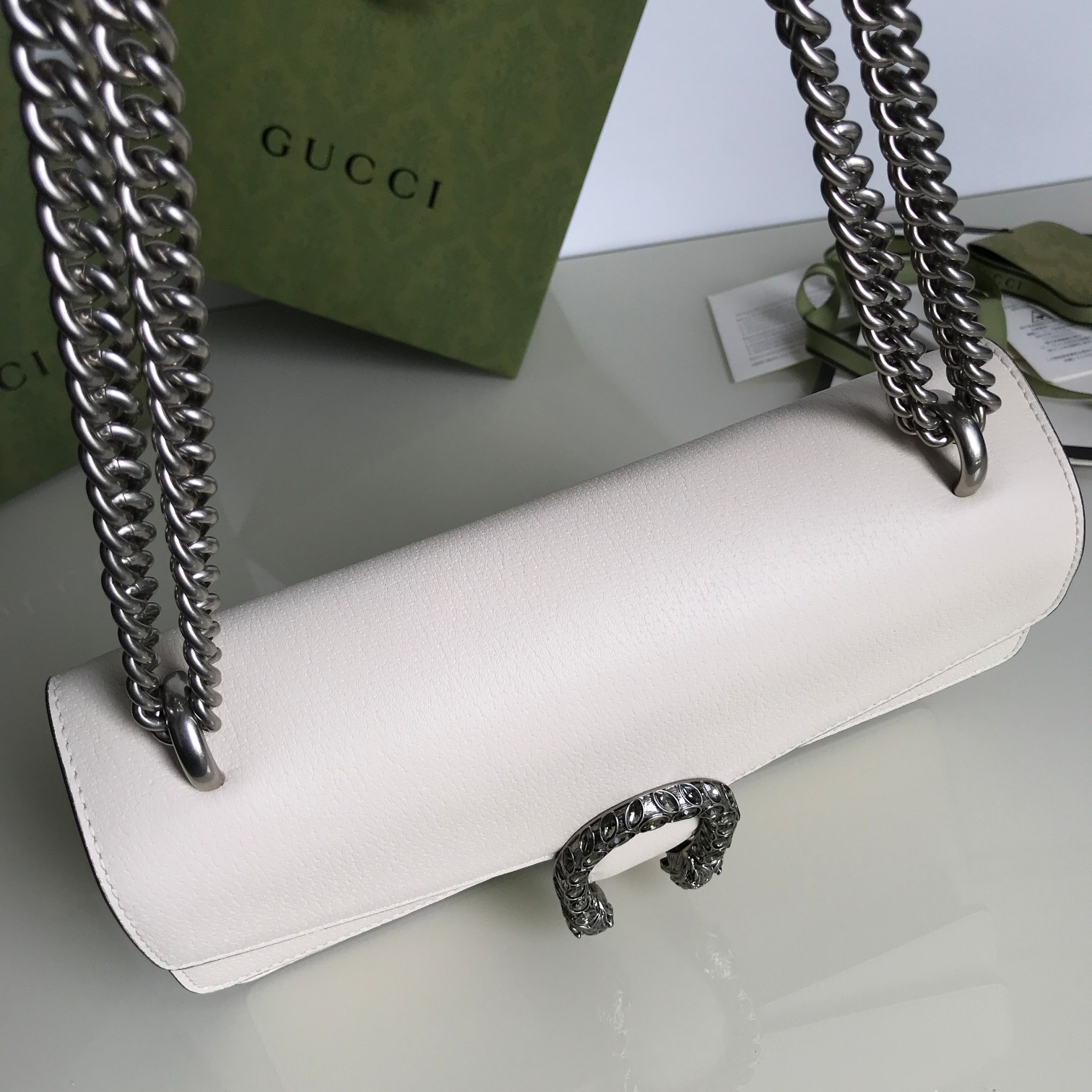 Replica Gucci Dionysus Small Shoulder Bag Pure White 400249 - Image 5