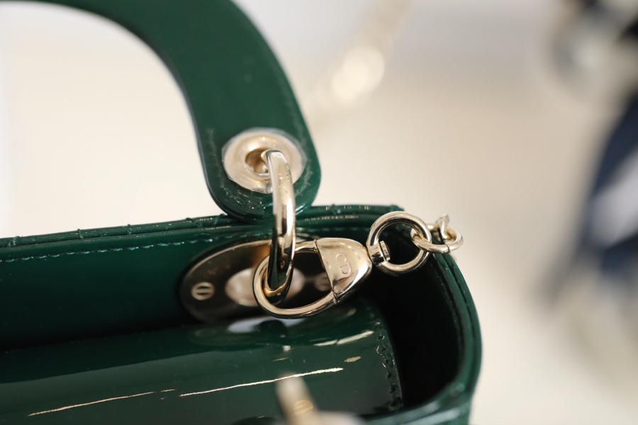 Replica Dior Mini Lady Dior Bag Emerald Green Patent Cannage Calfskin M0505Owcb_M81C - Image 2