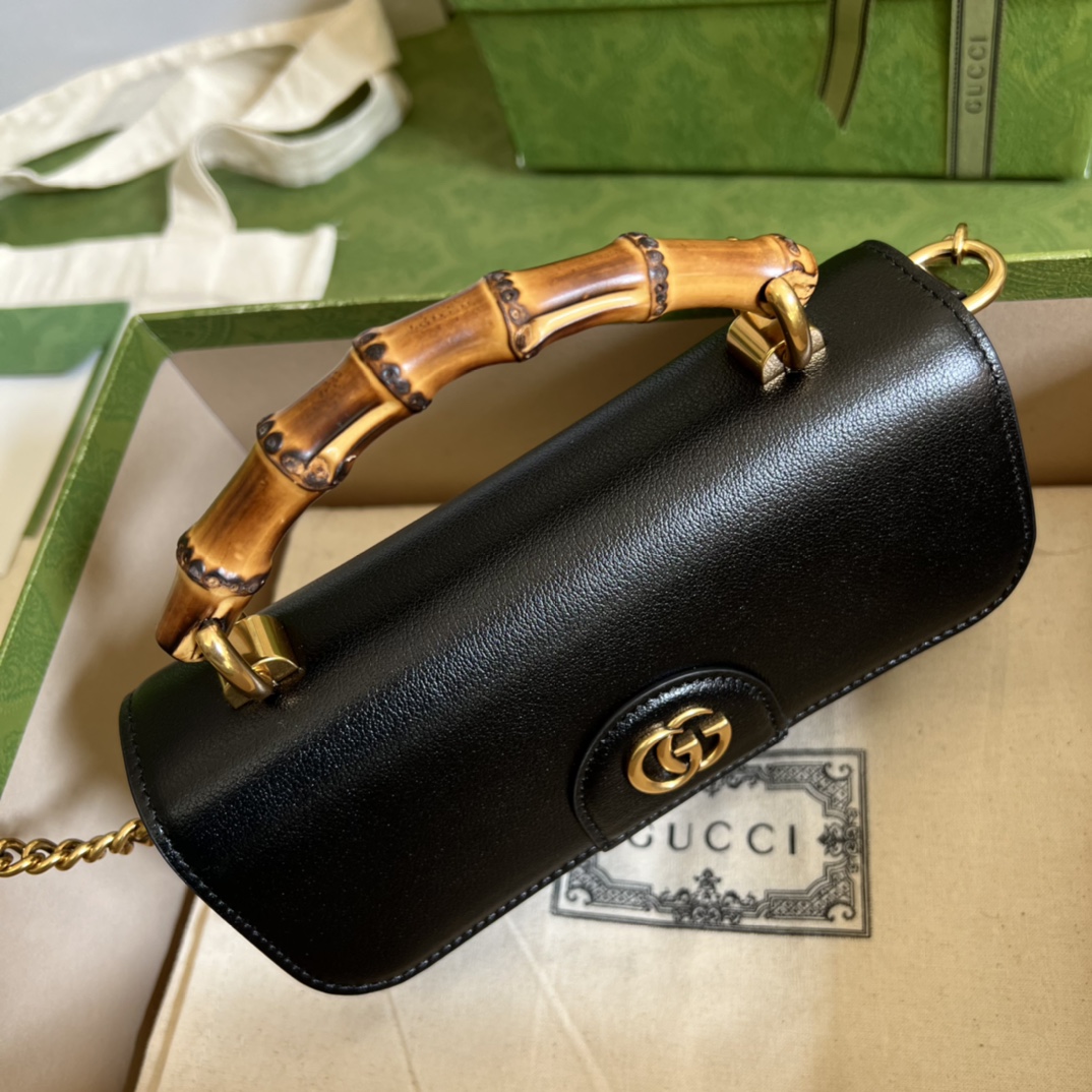 Replica Gucci Gg Small Top Handle Bag With Bamboo 675794 - Image 5