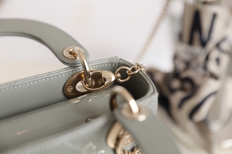 Replica Dior Mini Lady Dior Bag Cloud Blue Patent Cannage Calfskin M0505Owcb_M81B - Image 2
