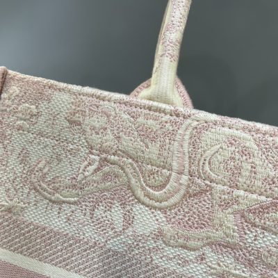Alternative view of Replica Dior Book Tote Medium Pink Toile De Jouy Embroidery M1296Ztdt_M956