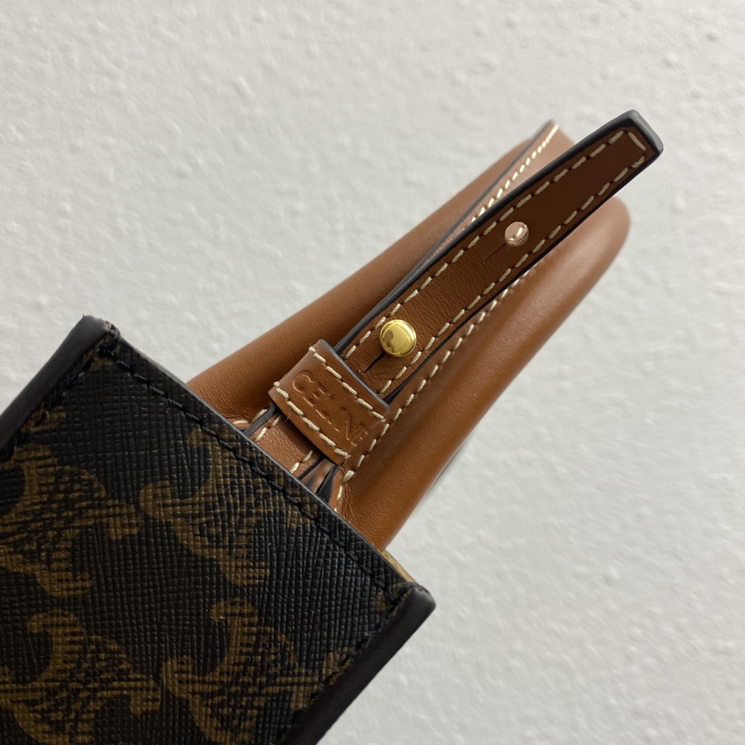 Replica Celine Triomphe Mini Tote Black 194372Bzk.04Lu - Image 6