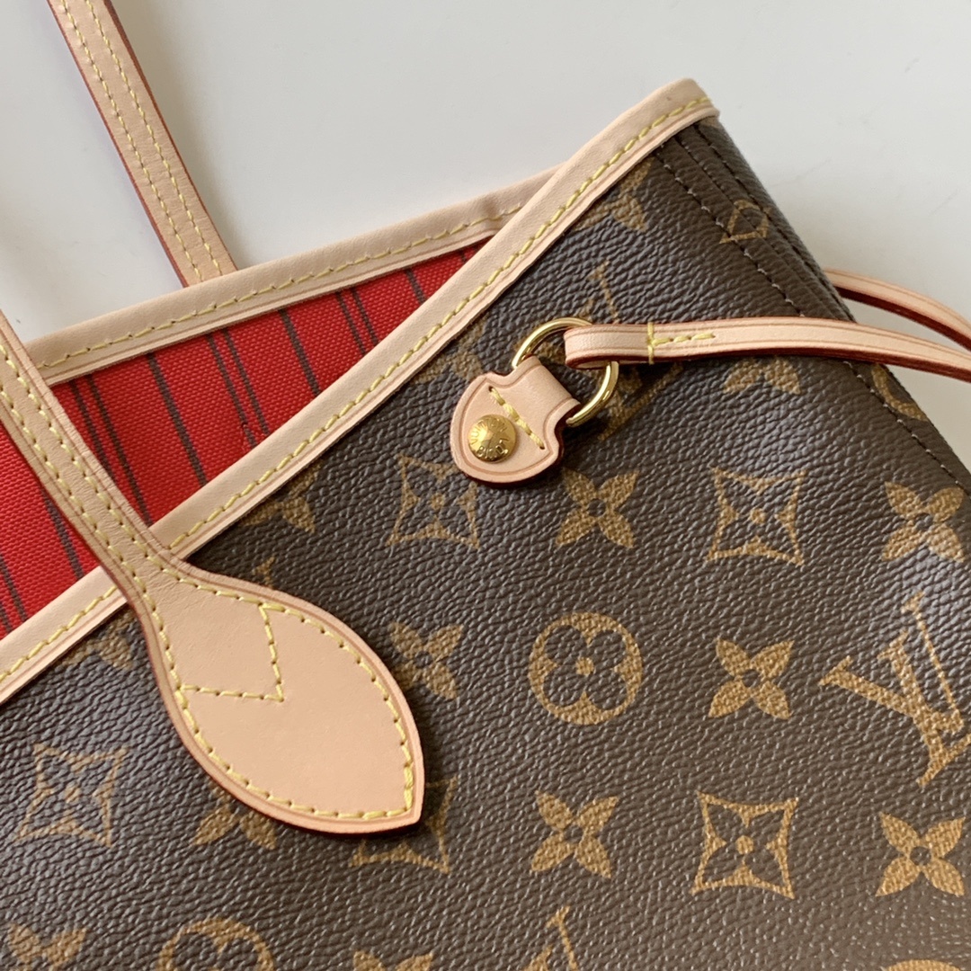 Replica Louis Vuitton Monogram Neverfull Red Pm/Mm/Gm M41000 - Image 3