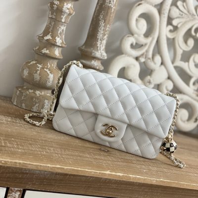 Replica Chanel Cf Mini 1787 White