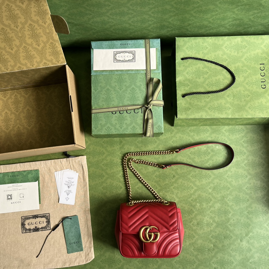 Replica Gucci Marmont Gg Red 739682 - Image 2