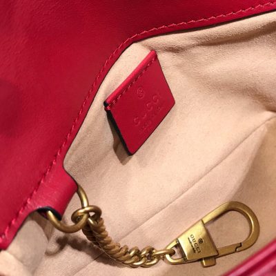 Alternative view of Replica Gucci Gg Marmont Matelasse Super Mini Bag Red 476433