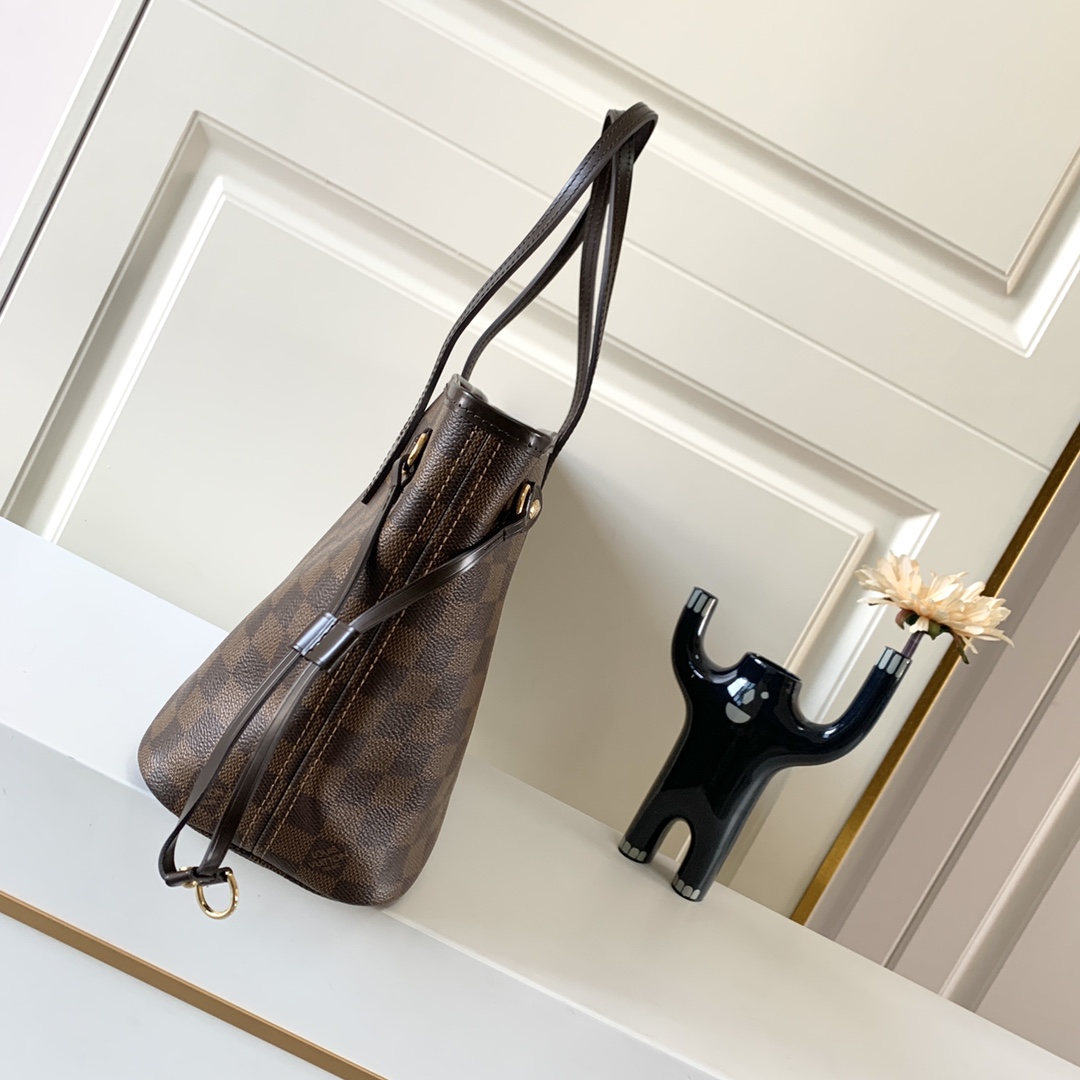 Replica Louis Vuitton Damier Ebene Neverfull Red Pm/Mm/Gm M41603 - Image 4