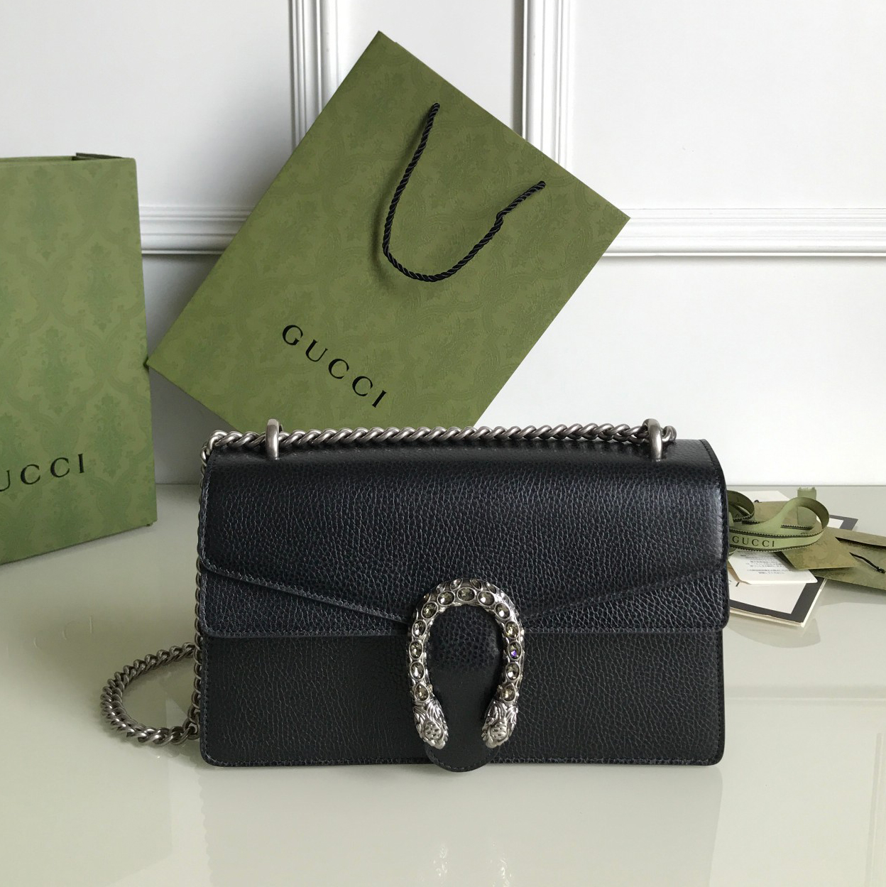 Replica Gucci Dionysus Small Shoulder Bag Black 400249