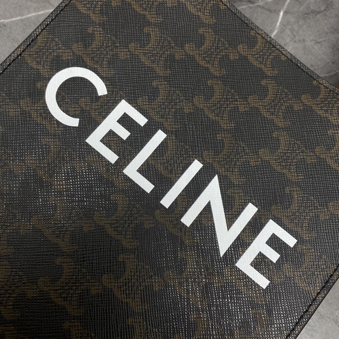 Replica Celine Triomphe Mini Tote Black 194372Bzk.04Lu - Image 4