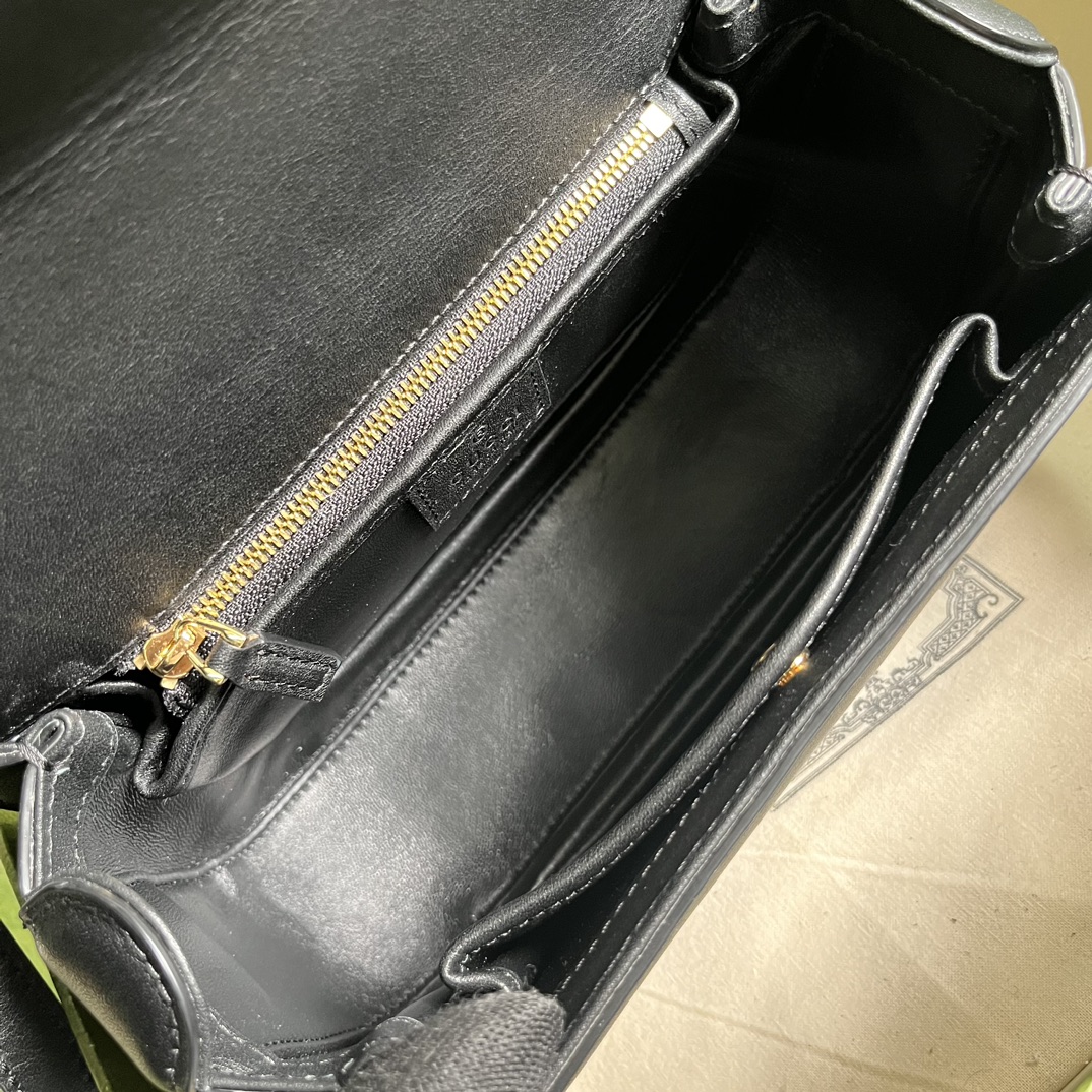 Replica Gucci Blondie Top-Handle Bag Black 735101 - Image 2