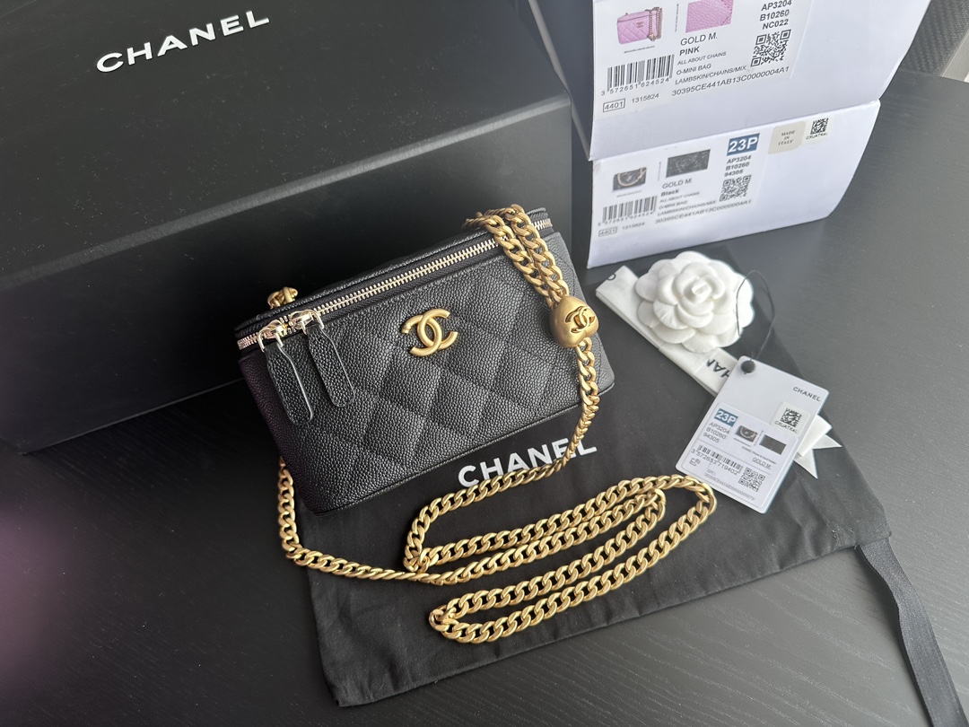 Replica Chanel Vanity Case Black Ap3204